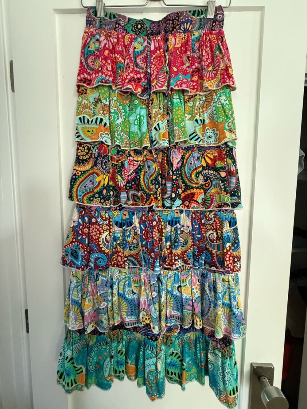 Pretty Little Thing Tiered Boho Ruffle Maxi Skirt - Multicolor